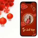 Tạo hình nền phong cách Tết 2022 cho điện thoại