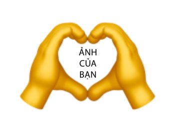 Ghép hình họa vô Emoji nhì bàn tay tạo nên hình trái ngược tim