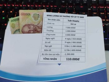 Chế ảnh vui bảng lương và thưởng tết Ất Tỵ 2025