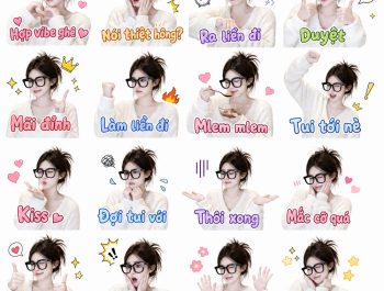 Prompt tạo bộ Sticker dễ thương